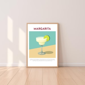 Margarita Cocktail Druck – Moderne Wandkunst – Margarita Poster – Küchendeko – Digitaler Download