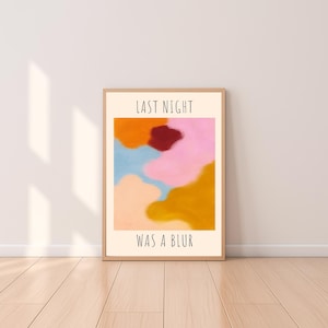 Abstract Art Print – Modern Wall Art Print for Decorative Home Decor, Contemporary Art Pastel Poster, Scandinavian Abstract Digital Painting