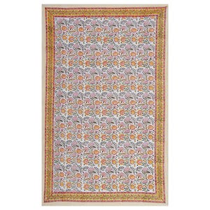 Yellow Floral Cotton Printed Napkins Tablecloth | Wedding Table Decor | Dining \Tablecloth | Rectangle Easter Table Cloth |Housewarming Gift