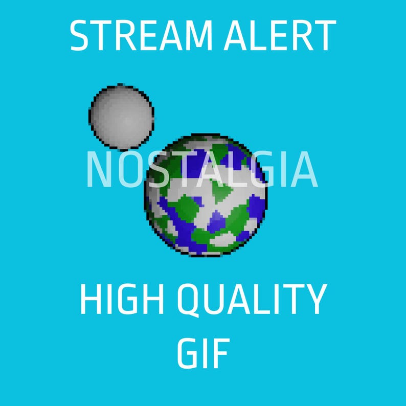 Pixelated Earth Stream Alert GIF – Digital Download, Earth Notification ...