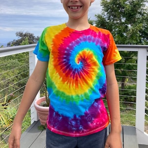 Tie Dye Kids Rainbow Classic Swirl Tee Shirt