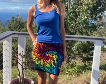 Tie Dye Short Skirt | Women's Size Small Upcycled