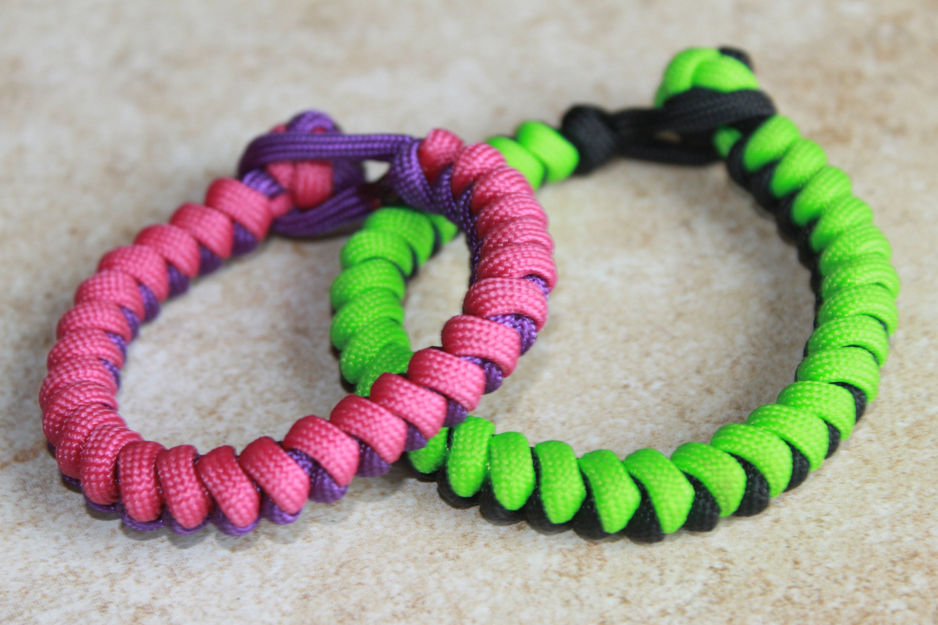 Snake Knot Paracord Bracelet Custom Colors and Sizes Etsy