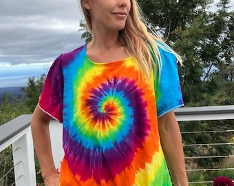 Tie Dye Rainbow Tee Shirt | Women's XXL