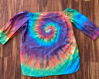 Tie Dye Women's 3/4 Sleeve Size XL Upcycled