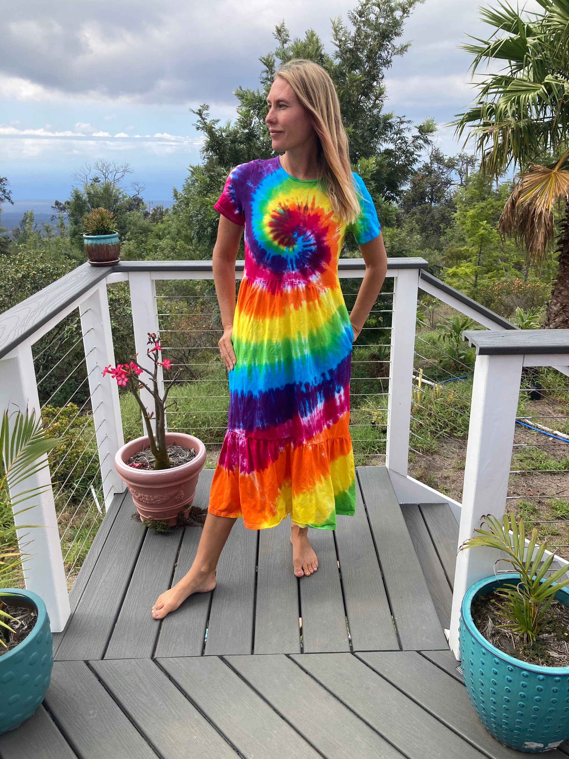 summer tie dye dress