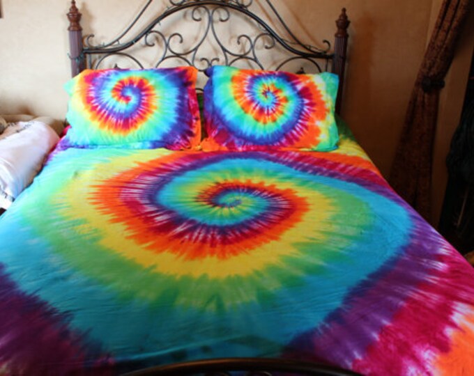 Tie Dye Full Bed Sheet Set Etsy