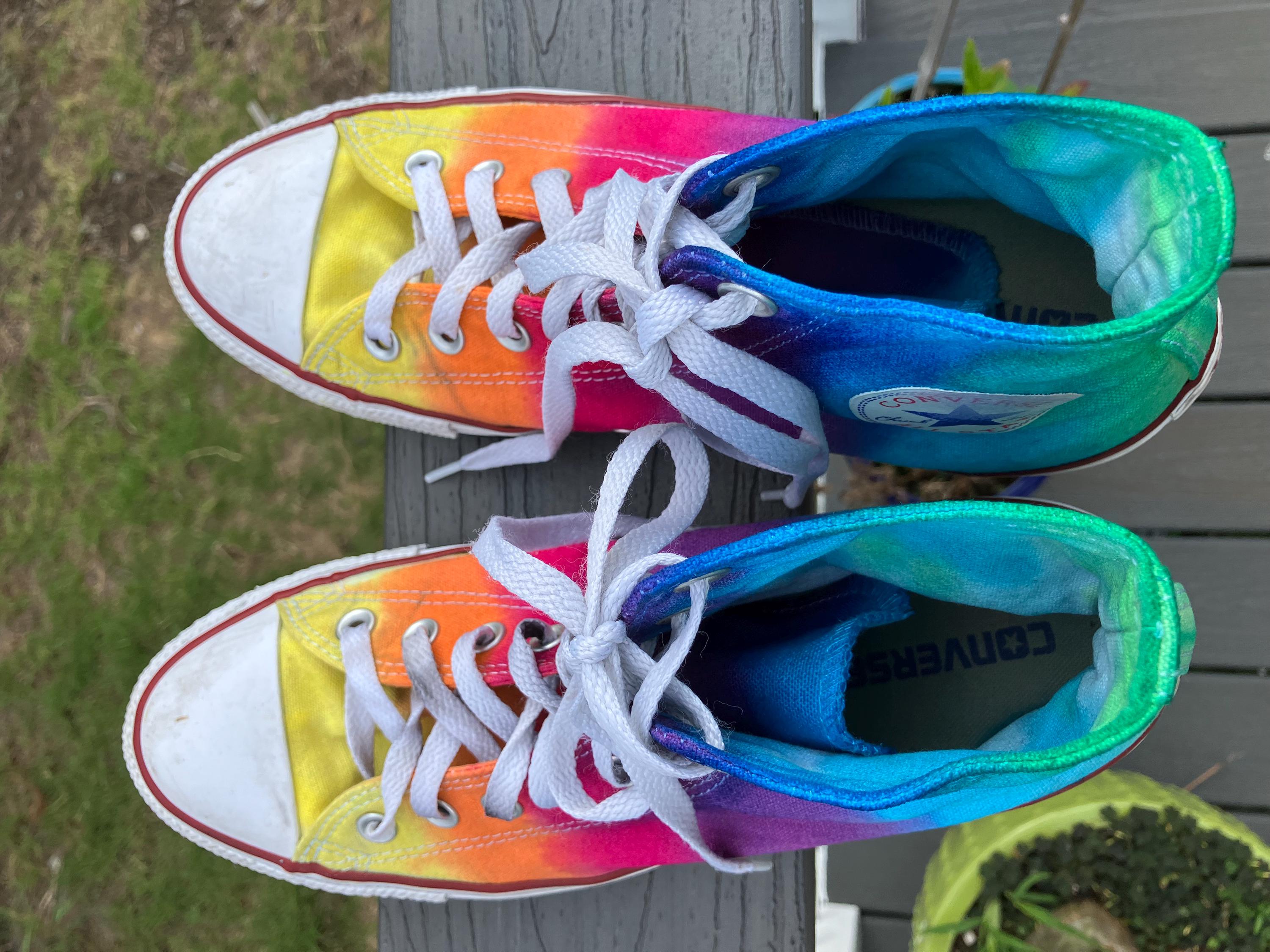 tie dye rainbow converse