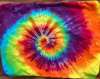 Tie Dye Pillowcase Sham Standard Size Upcycled