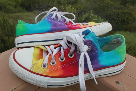 rainbow converse low tops