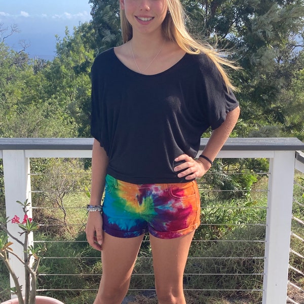 Tie Dye Rainbow Shorts | Women's Size Small