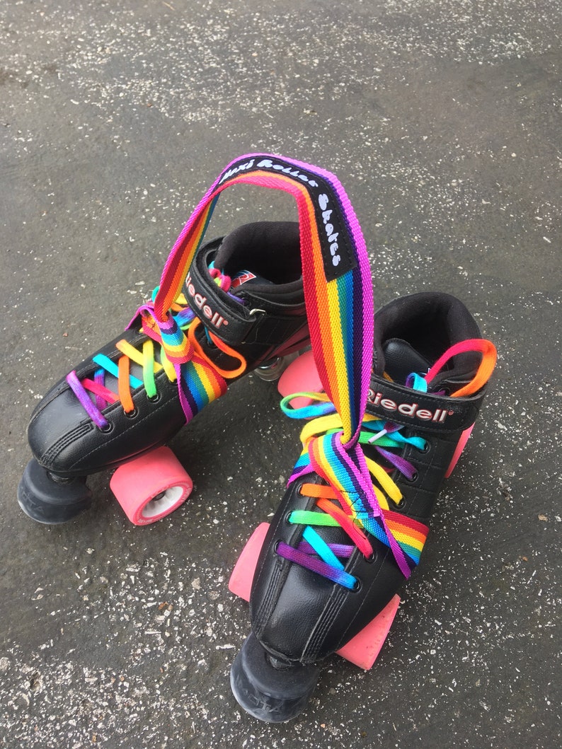 Tie Dye Rainbow Shoelaces Roller Derby Laces Etsy