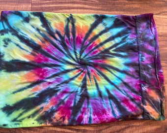 Tie Dye Pillowcase Standard Size Upcycled AS IS