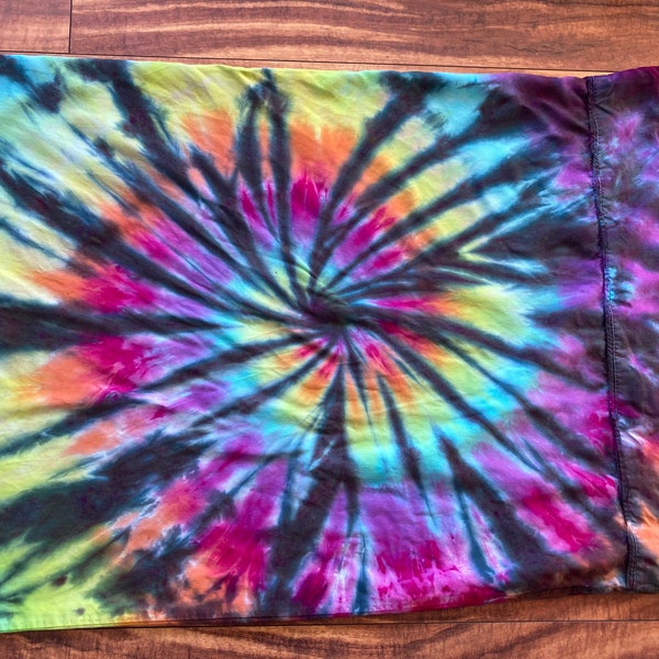 Tie Dye Pillowcase Standard Size Upcycled AS IS