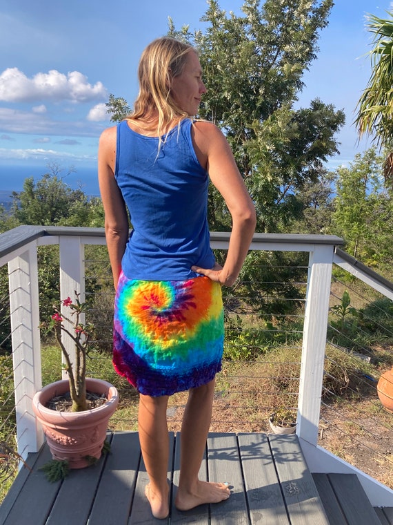 Tie Dye Skirt Women's Size Upcycled
