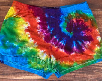 Tie Dye Rainbow Shorts | Women's Size 3XL