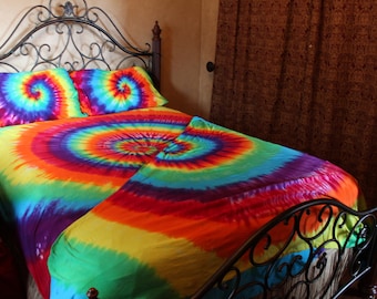 Tie Dye Full Queen or King Sheet Separates