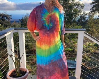 Tie Dye Regenbogen Kleid Größe 2X und 3X