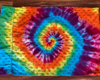 Tie Dye Organic Coton Pillowcase Standard Size Upcycled