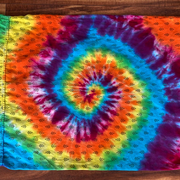 Tie Dye Organic Coton Pillowcase Standard Size Upcycled