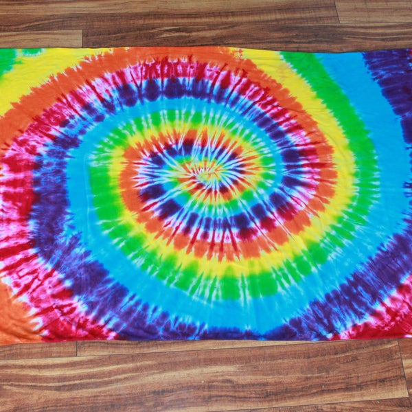 Tie Dye Jersey Knit Fabric One Yard Rainbow