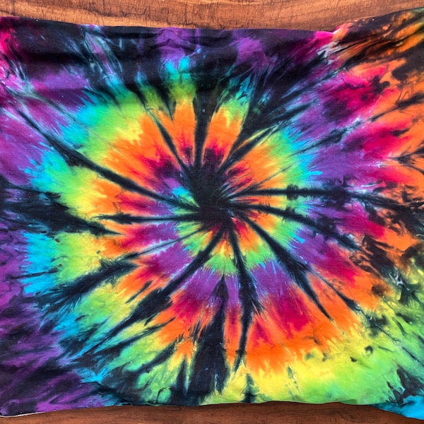 Tie Dye Pillowcase Sham Standard Size Upcycled