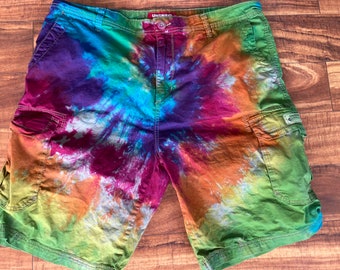 Tie Dye Rainbow Men's Shorts | Size 42