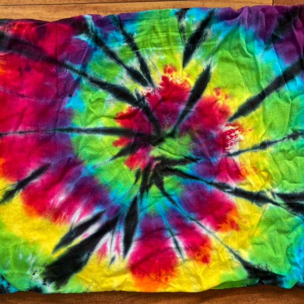 Tie Dye Pillow Protector Standard Size Upcycled