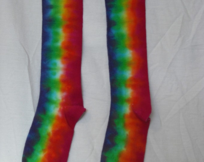 Tie Dye Rainbow Knee Highs Etsy