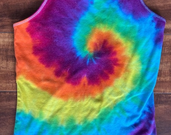 Tie Dye Rainbow Camisole Tank Top | Girls Size M(7/8)