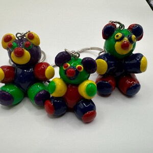 Keychain &quot;Rainbow&quot; colors teddy bears