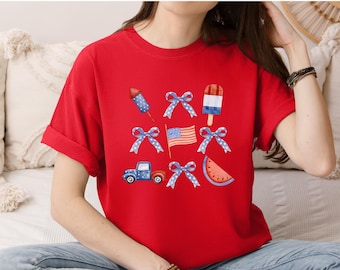 Patriotic Graphic T-Shirt for Summer Celebrations, Independence Day Tee, 4th of July Shirt, Red white and Blue tee, 4th of July tshirt