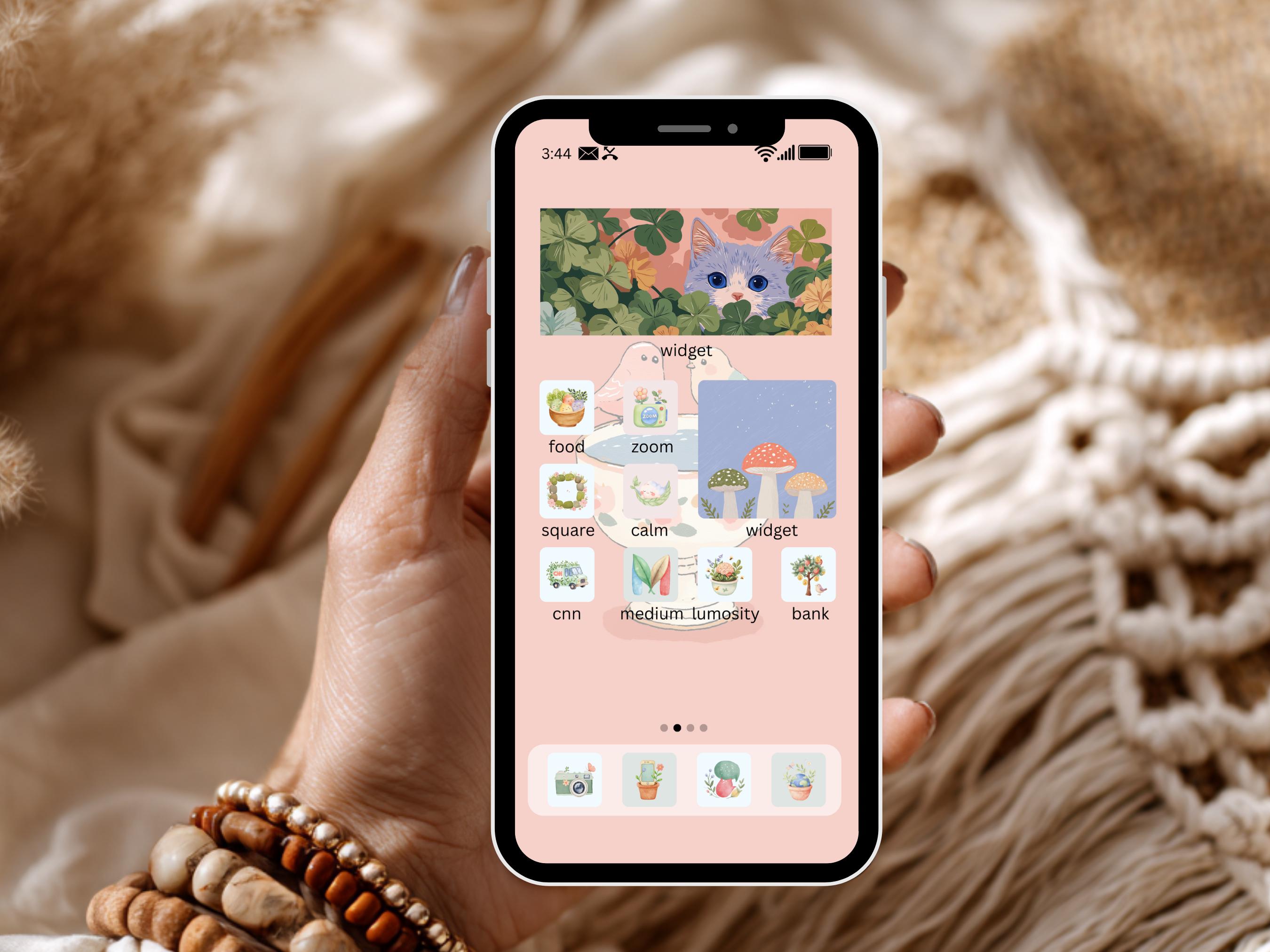 Enchanted Garden App Icon Pack Floral Wallpaper Cute IOS Android ...