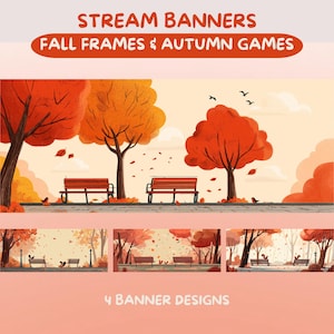Fall Twitch Stream Banner Cute Twitch Banner Twitch Overlay Lofi Gaming Room Autumn Stream Banner Cozy Room Twitch Setup Animated Twitch