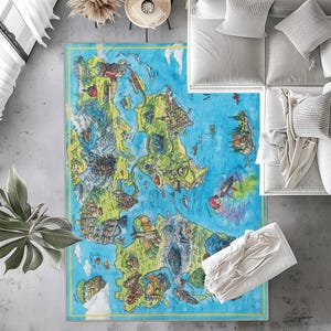 Ghibli Anime Rug: Custom Polyester Area Rug, Non-Slip