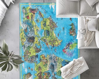 Tappeto a tema anime: decorazione ispirata al mondo Ghibli, tappeto antiscivolo in microfibra.