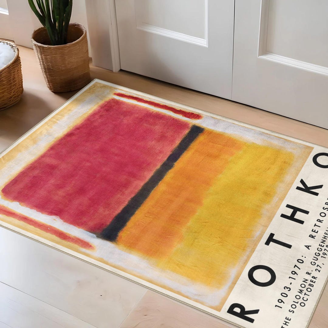 Washable Rothko-inspired Abstract Carpet: Modern Contemporary Design ...