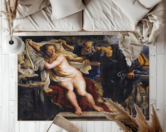 Artemisia Gentleschi Teppich: Susanna und der Ältesten-Kunstteppich