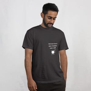 Editable plantilla kittl, estampado camiseta, minimalista, negra con letras en blanco, para todo tipo de prenda, frases graciosas, unisex.
