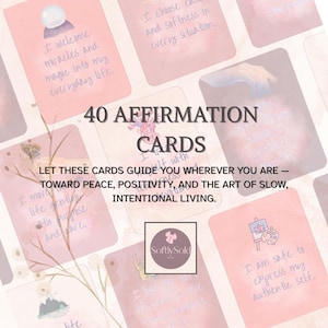 40 carte di affermazioni positive per una vita dolce / Energia femminile, Manifestazione, Essere se stessi, Regalo per lei, Amore per se stessi, Cura di sé, Girl Power