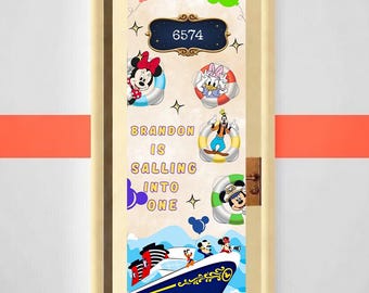 Sailing into Birthday Cruise Door Banner Template - Use Ưith Canva To Edit