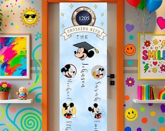 Cruise Door Banner | Cruise Decor | Personalized Cruise Door Decor | Canva Template | Family Cruise | Name Balloons | Editable Template