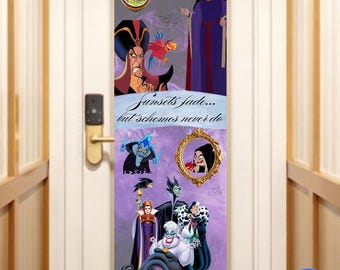 Disney Villains Cruise Door Banner | Maleficent Ursula Evil Queen Decor | Pirate Night Sign | Digital Download | Printable File