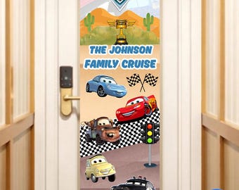 Disney Cars Cruise Door Banner Template | Lightning McQueen Family Ship Sign | Piston Cup Racing Decor | Digital Download Printable