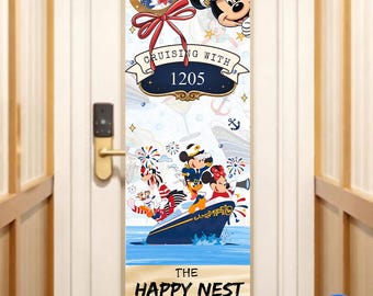 Editable Cruise Door Banner | Ice Cream Family Vacation Decor (Canva Template)