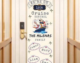 Cruise Door Banner | Cruise Decor | Personalized Cruise Door Decor | Canva Template | First Cruise | Name Tags | Family | Editable Template