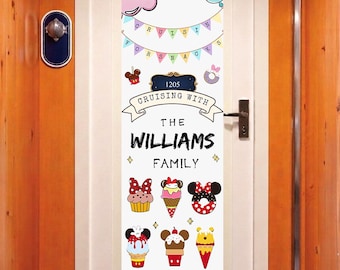 Cruise Door Banner | Cruise Decor | Personalized Cruise Door Decor | Canva Template | Cruisin For The Snacks | Beads | Editable Template