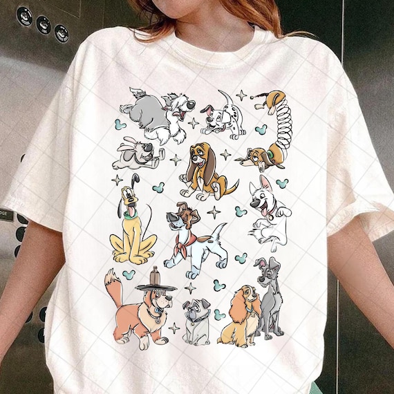 Comfort Colors® Disney Dogs png, Retro Disney Dog png, Lady and the Tramp png, Pluto Disney Puppy png, Disney Pet Lovers png