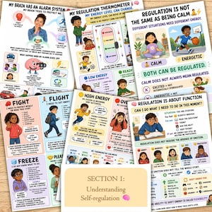 Children Self Regulation Coping Skills Workbook Kids Teens, Calming ...