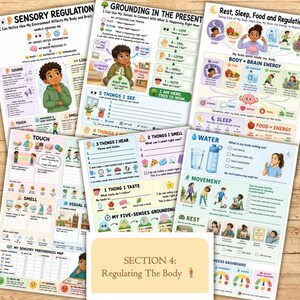 Children Self Regulation Coping Skills Workbook Kids Teens, Calming ...